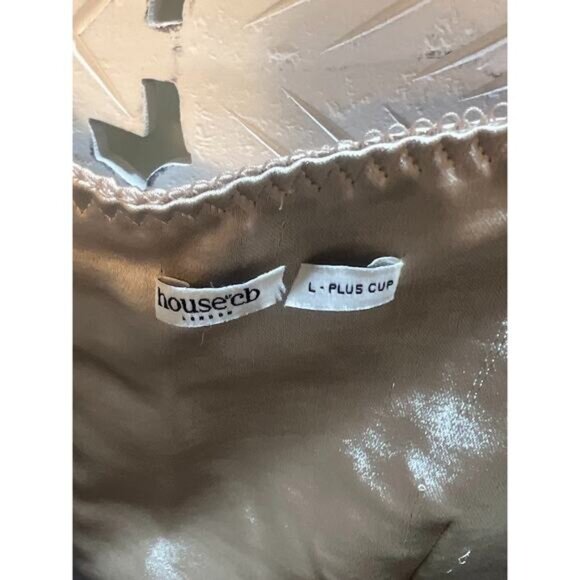 House of CB Chantal Champagne Satin Top Size L Plus Cup - Picture 7 of 10